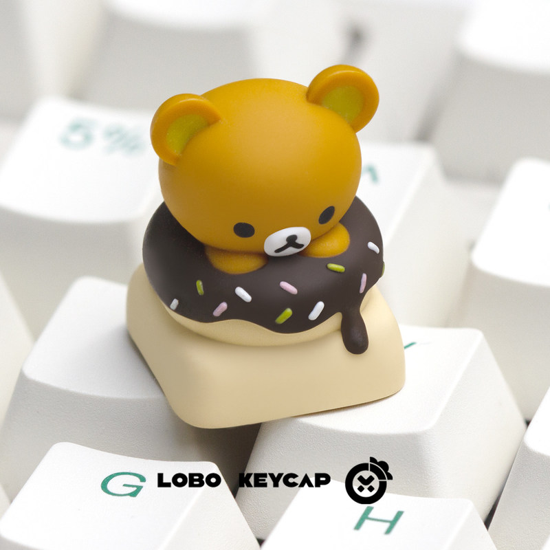 3D Printing Keyboard - 귀여운 리락쿠마 레진 도넛 테마 교체