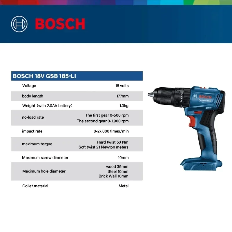 보쉬 GSB 185-LI 18V 브러시리스 무선 임팩트 - Bosch Drill Gsb 18V 리뷰 및 가격