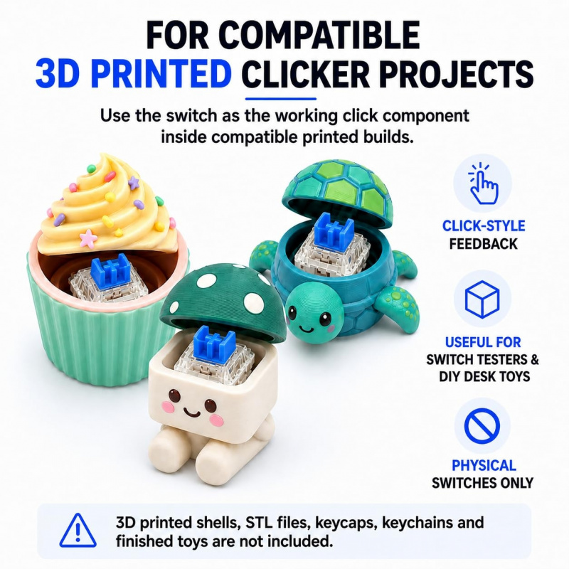 60PCS 블루 기계식 키보드 스위치 클리커 3D 프린 - 3D Printing Keyboard 리뷰 및 가격