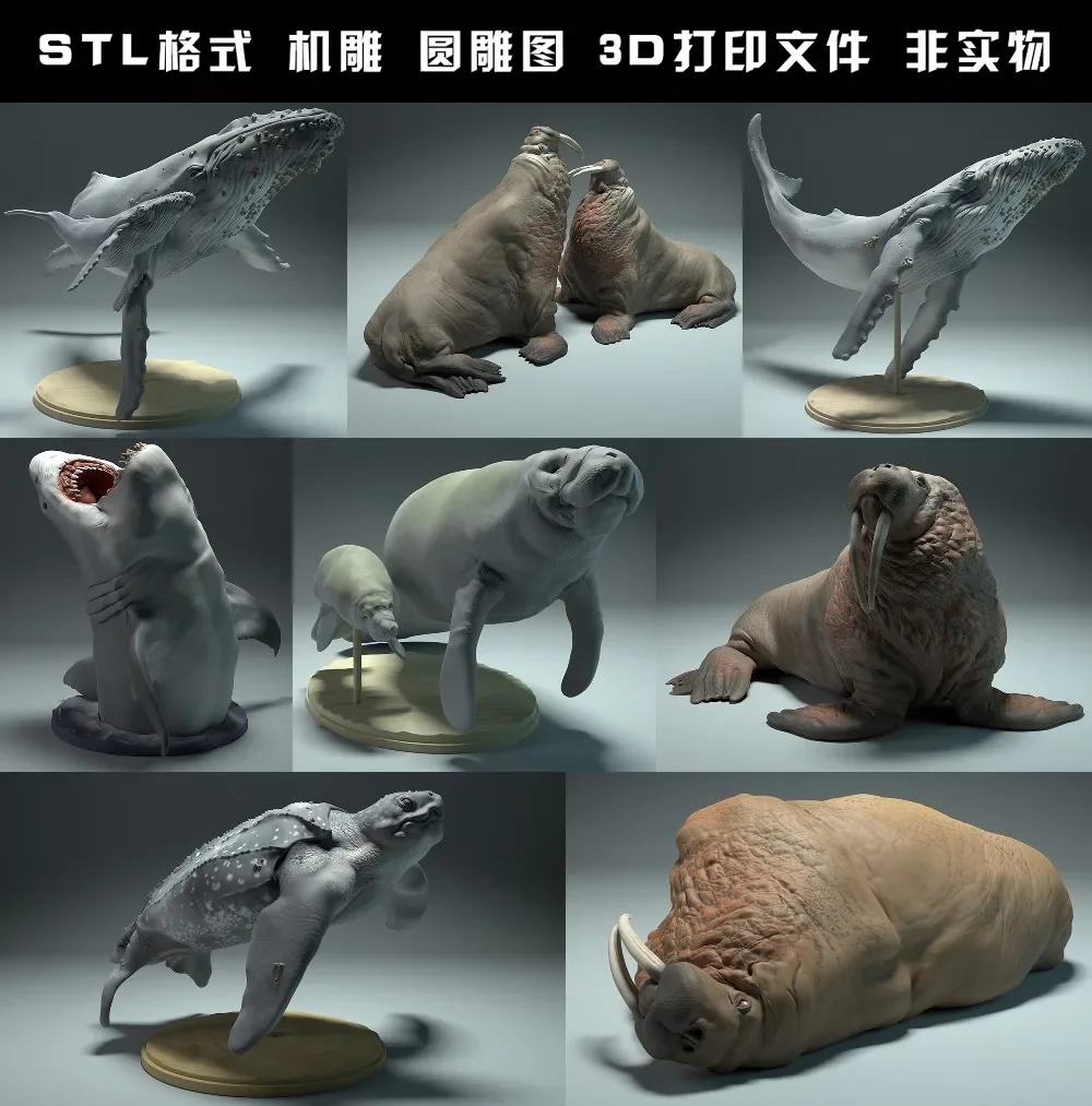 동물, 북극곰, 타킨, 늑대, 들소, 흰 족제비, 토끼 - 3D Printing Files 리뷰 및 가격