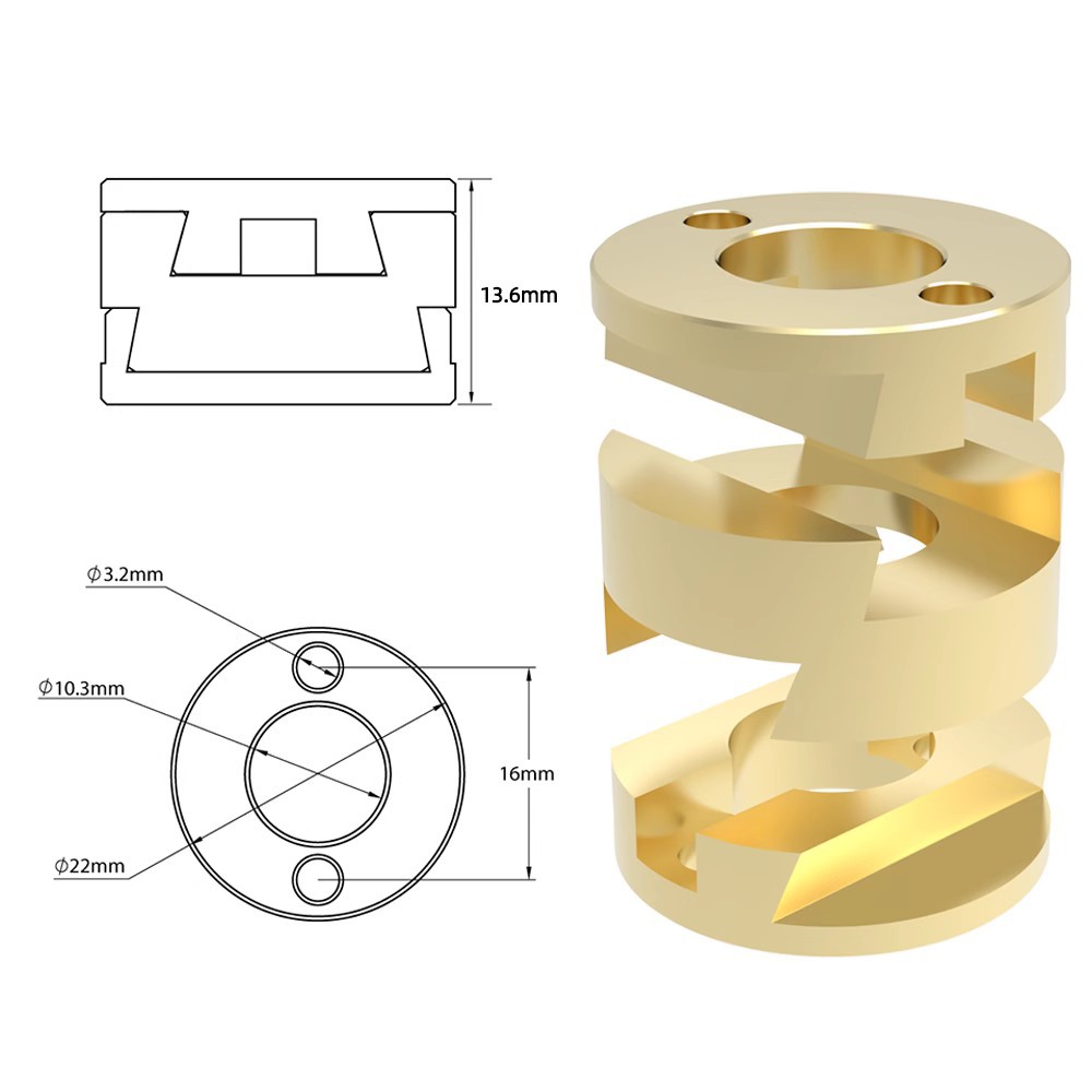 3D 프린터 액세서리 T8 Z축 나사 핫 베드 올덤 커 - Z Axis Stabilizer 3D 리뷰 및 가격