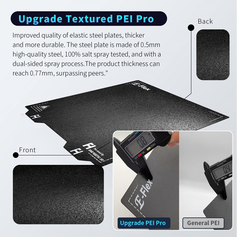 PEI 스프링 스틸 시트 305x305mm 양면 텍스처 - 3D Printer Bed Spring 리뷰 및 가격